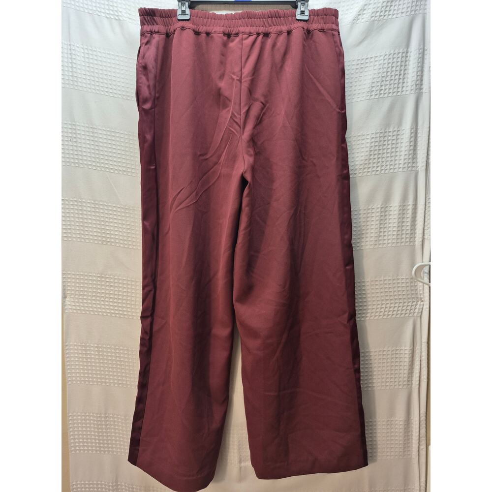 Intempo Pants Womens Size XL Burgundy Stretchy Pockets Straight Leg 7354 - Picture 8 of 9